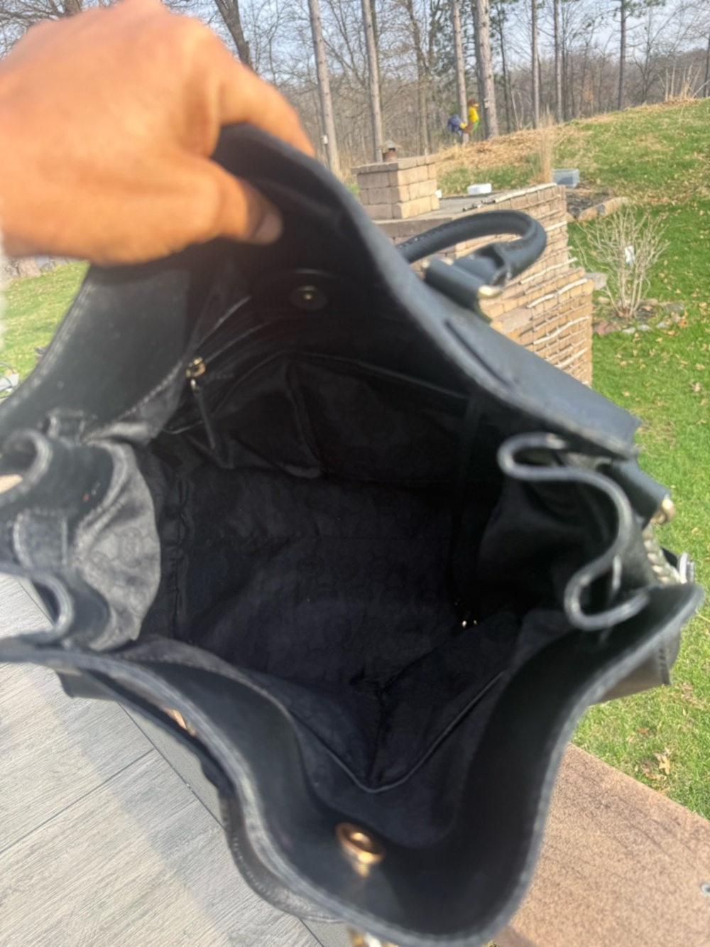 Michael Kors Hamilton Saffiano Leather Black Tote with Gold Hardware - Picture 11 of 11